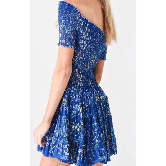POUPETTE ST Barth Women's SOLEDAD MINI DRESS Blue Small MINT Vacay Ruffle $340 - Picture 4 of 9